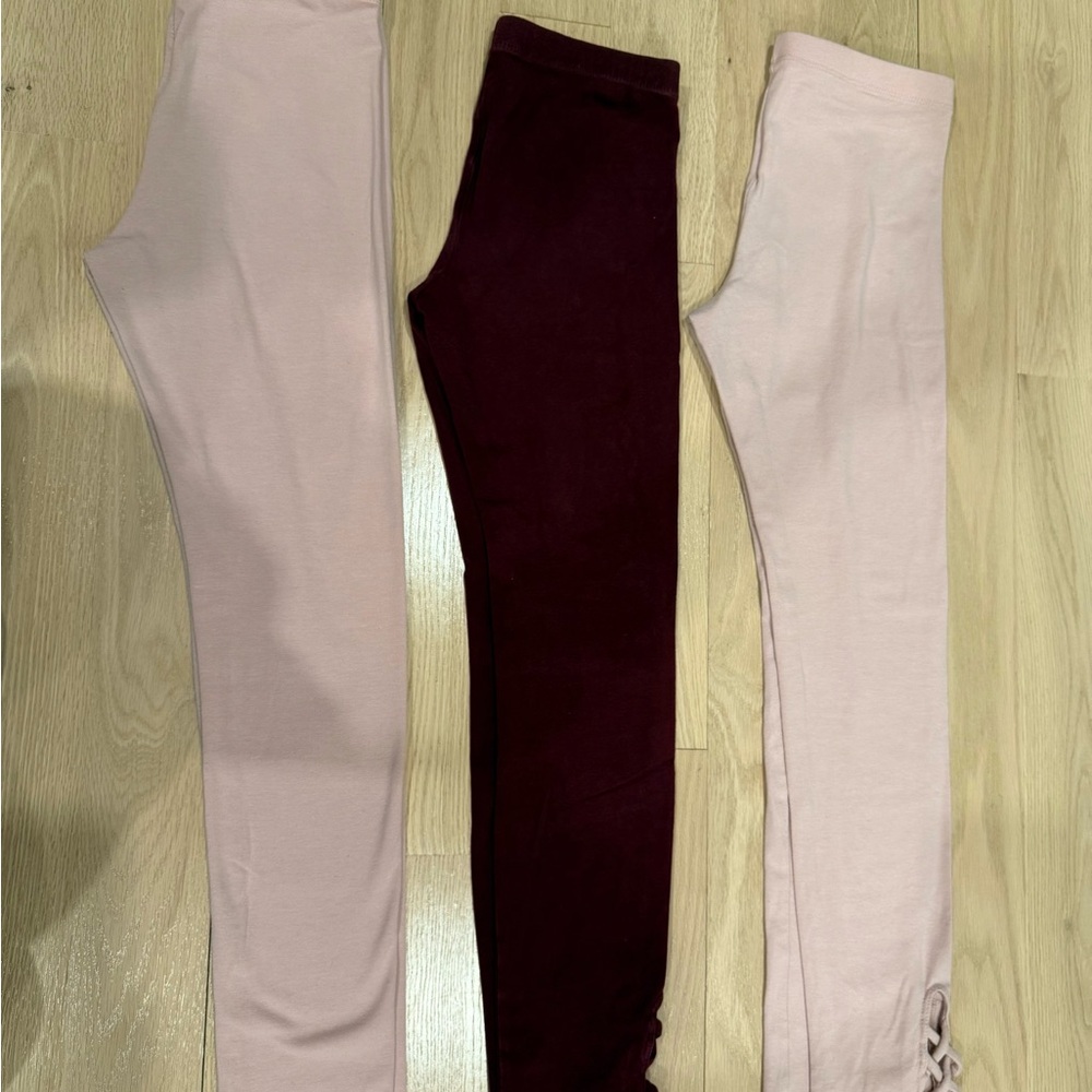 Stylish Kids Leggings in Pink and Burgundy